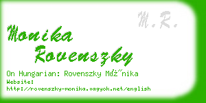 monika rovenszky business card